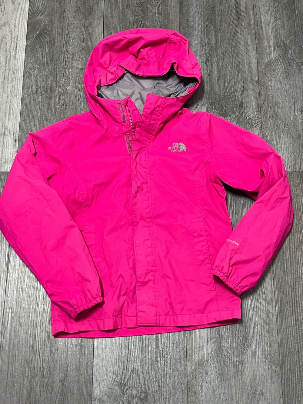 The NorthFace girls DryVent pink wind breaker /rain jacket / Size Small 7/8)